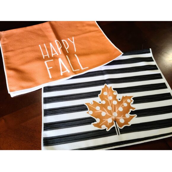 Fall Kitchen Towels Set Thanksgiving Halloween Decor Autumn Holiday Decoration - Picture 2 of 9